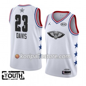 New Orleans Pelicans Anthony Davis 23 2019 All Star Jordan Brand Valkoinen Lasten Pelipaidat Swingman